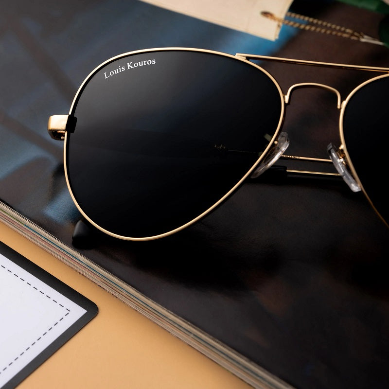 Buy LOUIS KOUROS Retro Square Sunglasses Black For Men & Women Online @  Best Prices in India