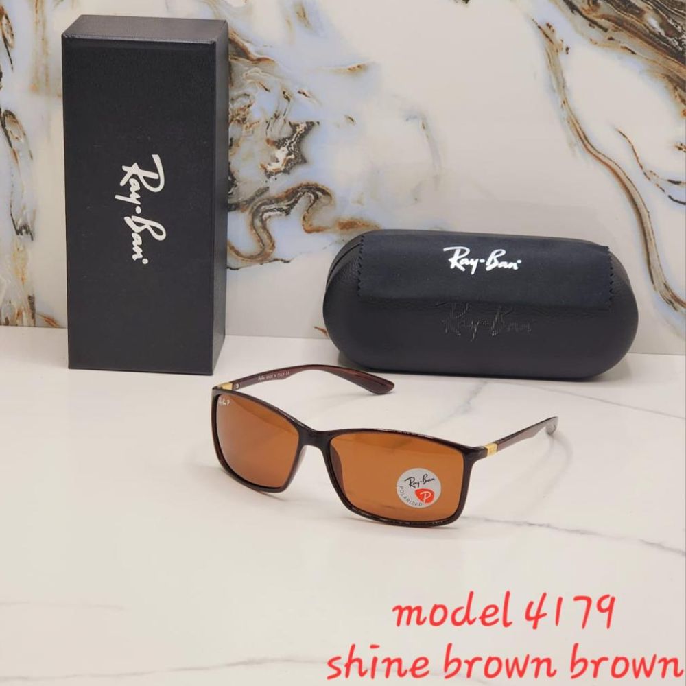 RB4179 Brown-Brown Rectangle Sunglasses