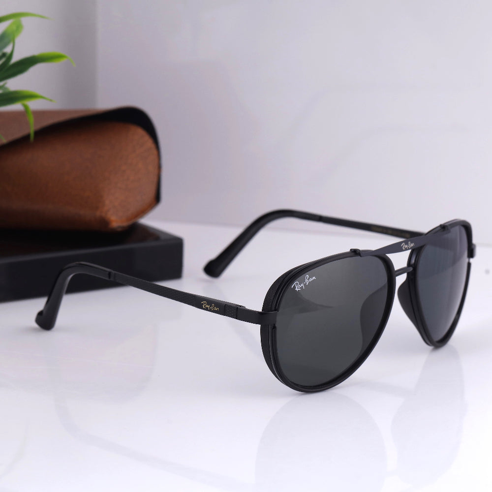 JUO INDIA Classic Square 4414 sunglasses – black frame with black UV 400 lens
