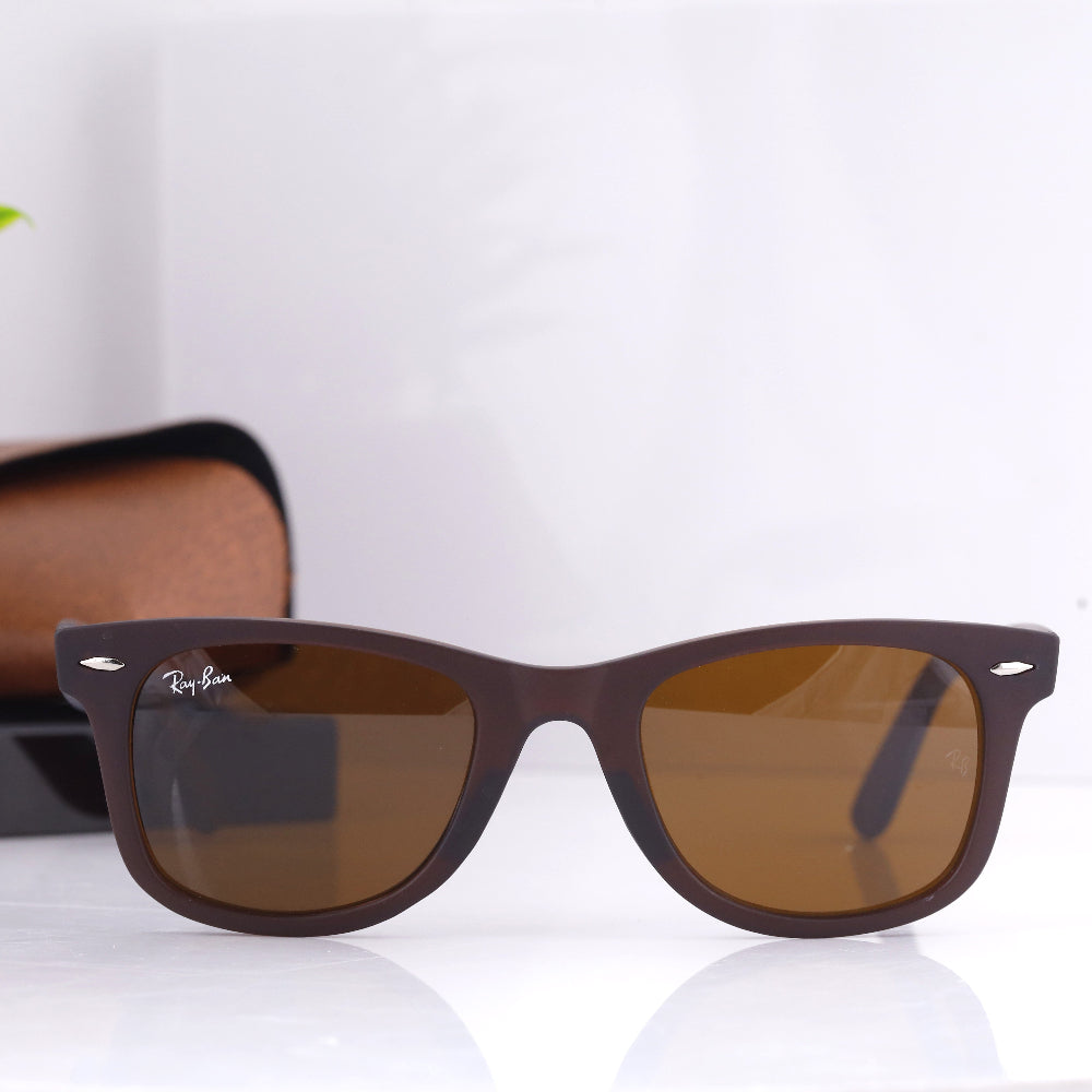 JUO INDIA Classic Square 214O sunglasses – brown matt frame with brown lens
