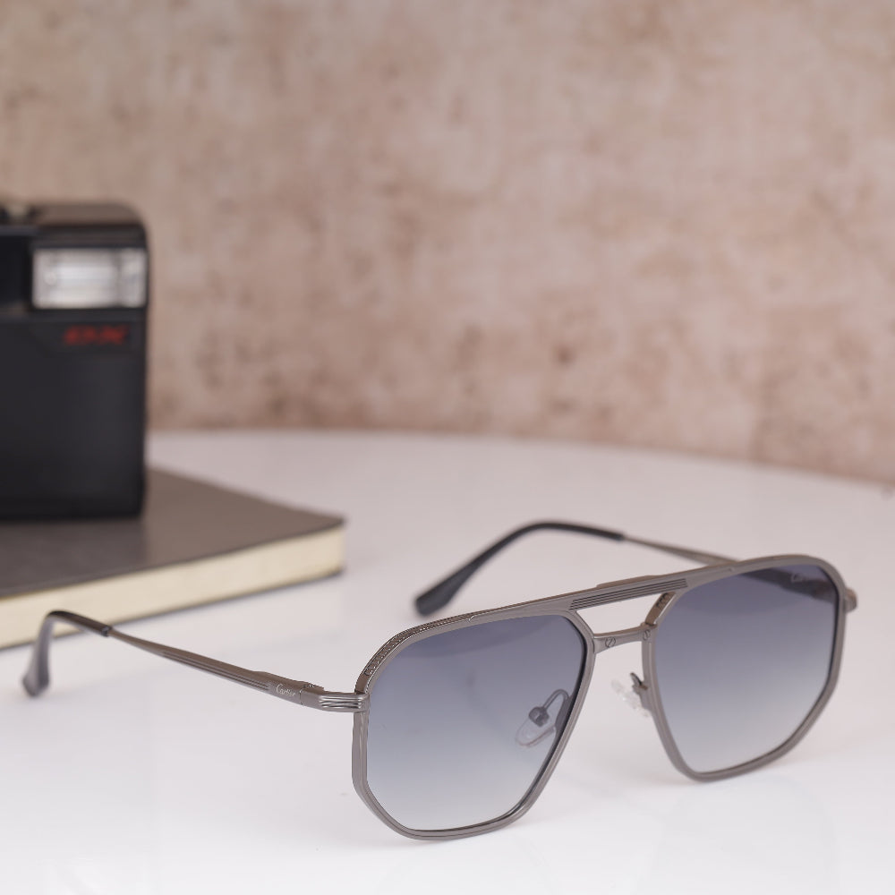 Cartier LX3078 Neutral Grey Sunglass with metal frame and grey lenses
