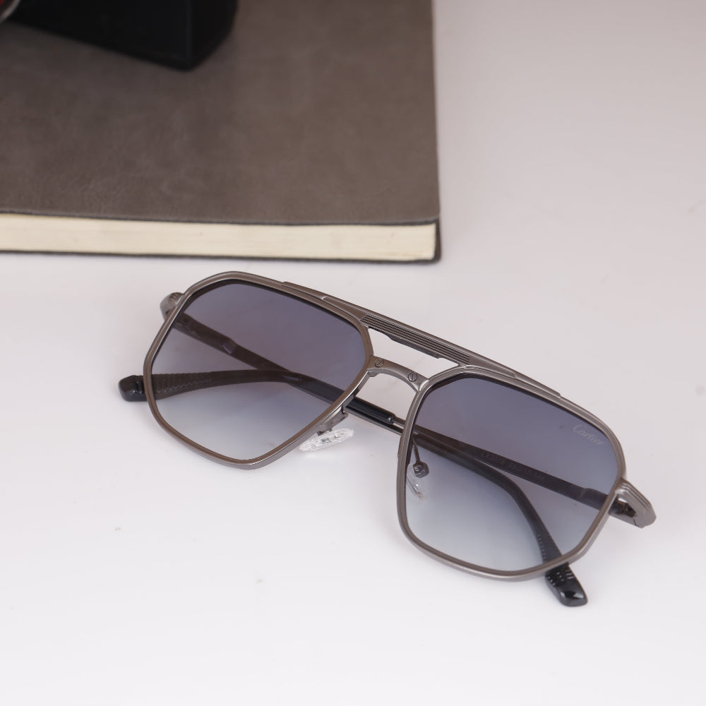 Cartier LX3078 Neutral Grey Sunglass with metal frame and grey lenses