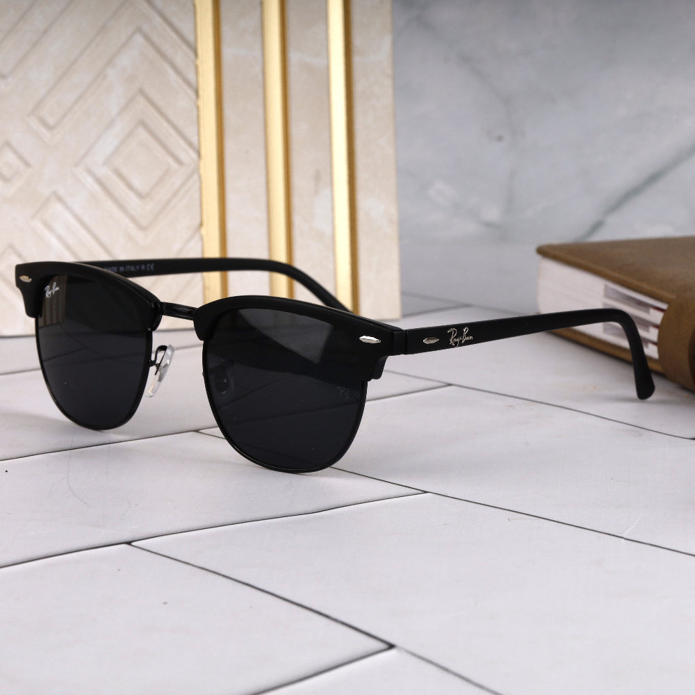 Heritage Frame 3O16 Black-Black Sunglass with black frame and UV 400 protection from JUO INDIA.
