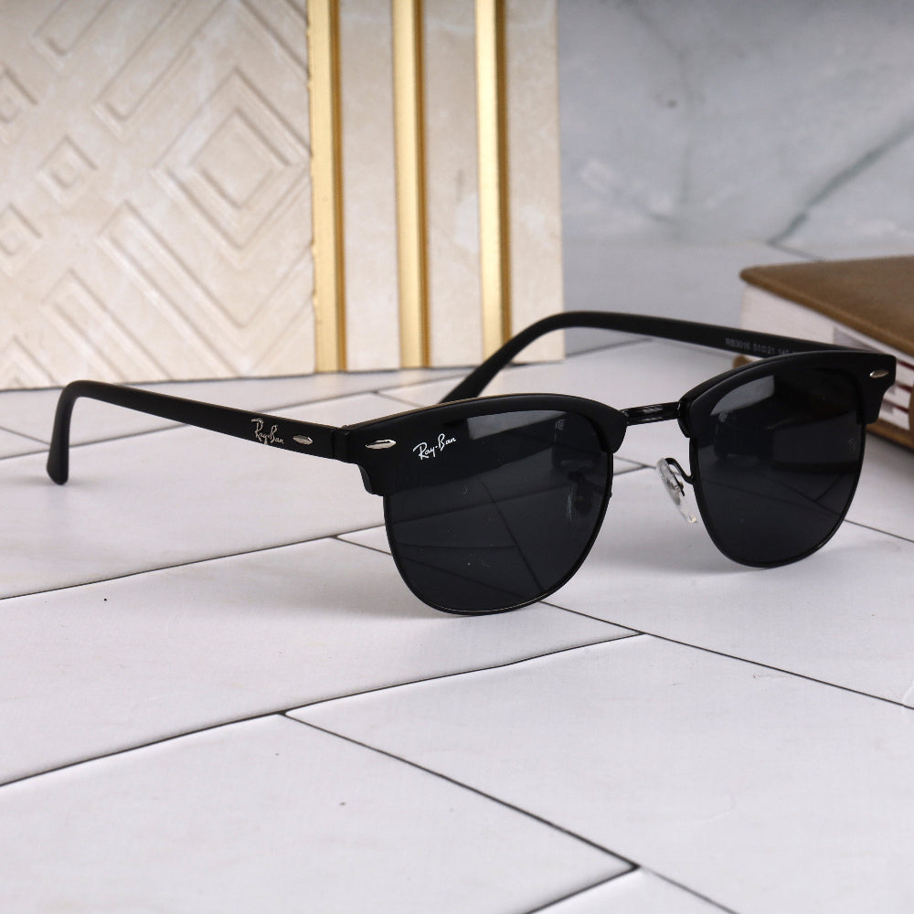 Heritage Frame 3O16 Black-Black Sunglass with black frame and UV 400 protection from JUO INDIA.
