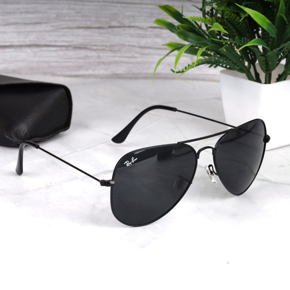 Classic Pilot 3O26 Black-Black Sunglass with black frame and UV 400 protection from JUO INDIA.
