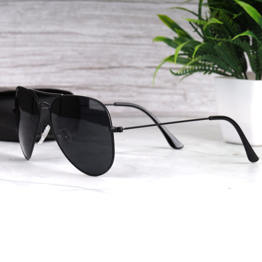 Classic Pilot 3O26 Black-Black Sunglass with black frame and UV 400 protection from JUO INDIA.
