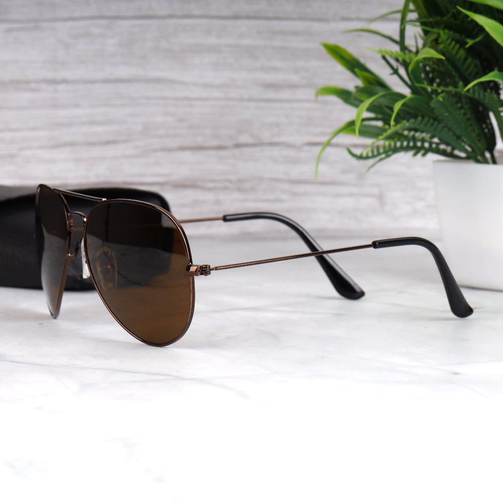Classic Pilot 3O26 Brown-Brown Sunglass with brown frame and UV 400 protection from JUO INDIA.
