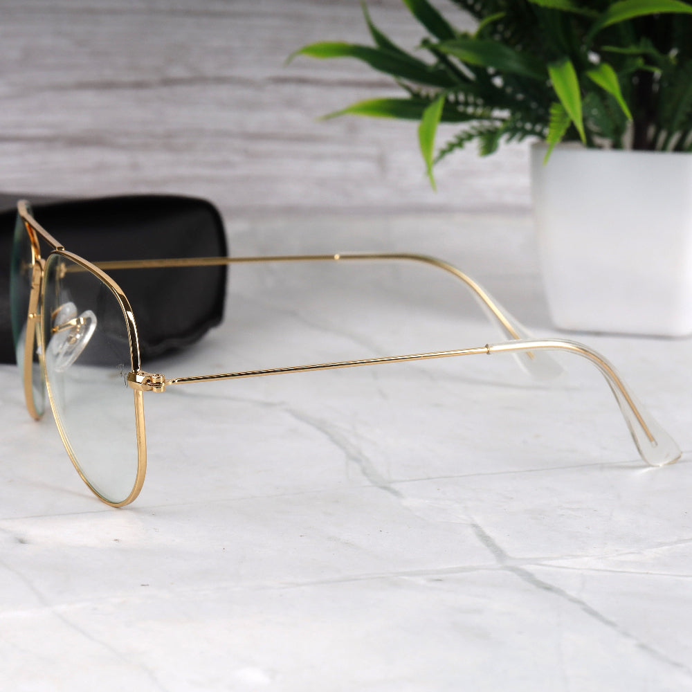 Classic Pilot 3O26 Gold-Photochromatic Sunglass with gold frame and UV 400 adaptive lenses from JUO INDIA.
