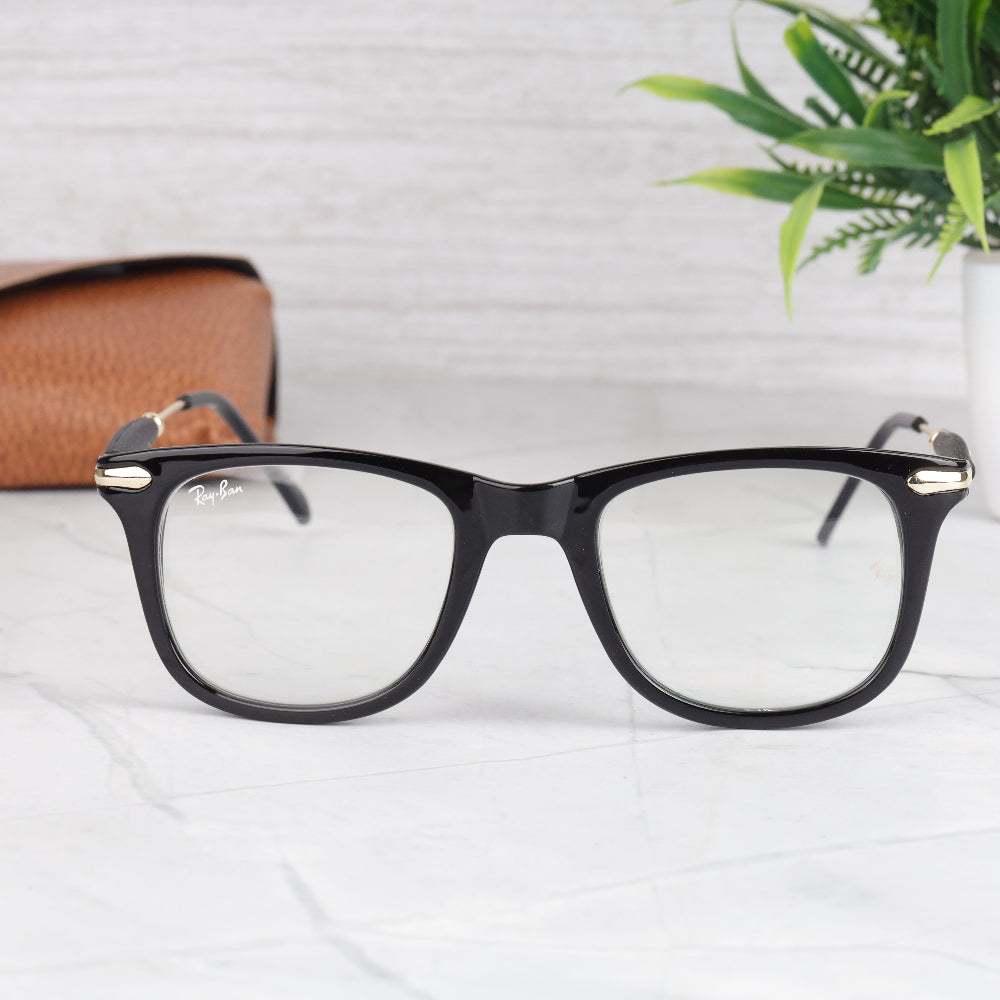 Classic Square 2148 gold frame sunglasses with clear UV 400 square lenses – JUO INDIA
