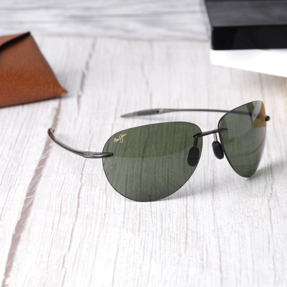 Classic Heritage Frame HT 421 Green Sunglass with green lenses and UV 400 protection from JUO INDIA.

