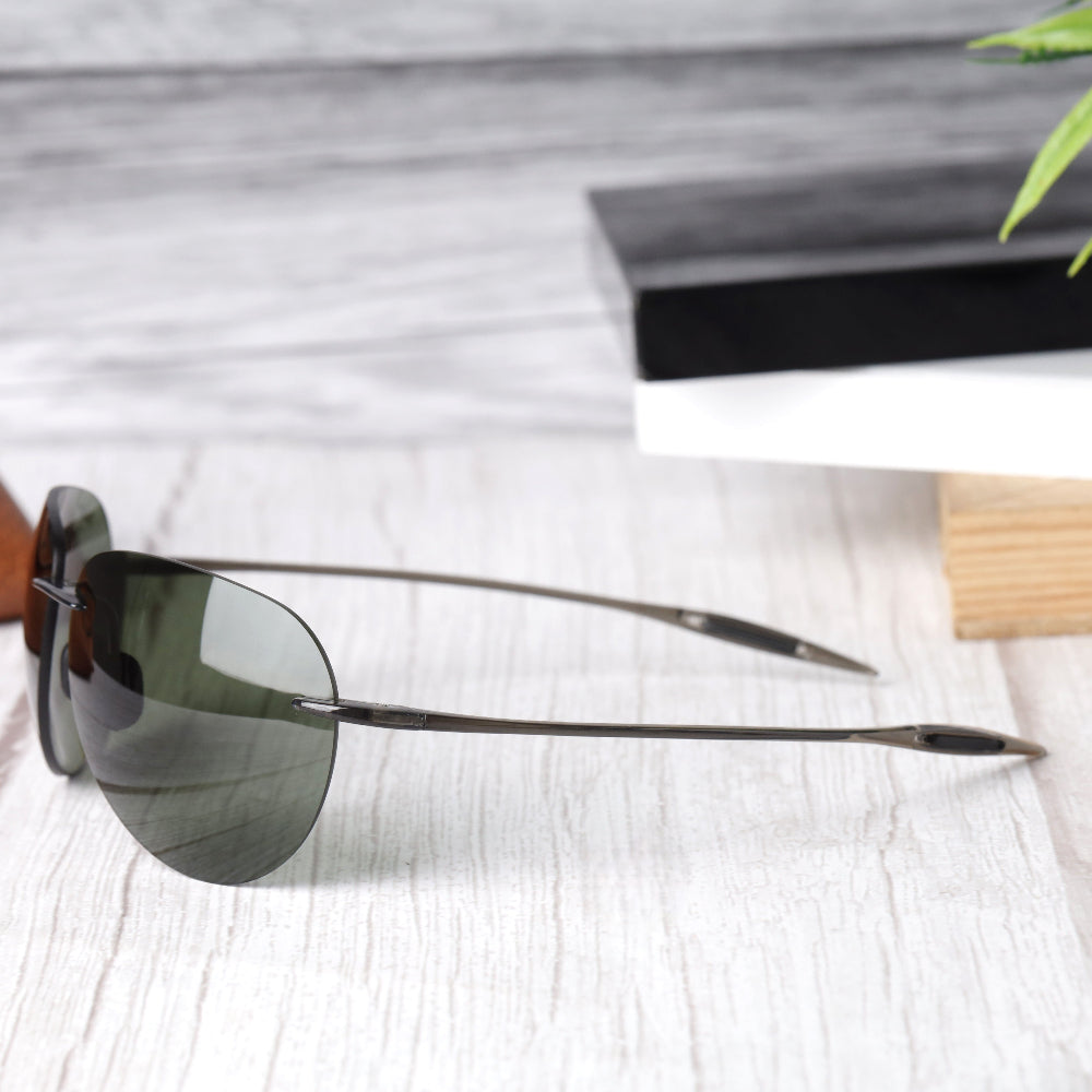 Classic Heritage Frame HT 421 Green Sunglass with green lenses and UV 400 protection from JUO INDIA.
