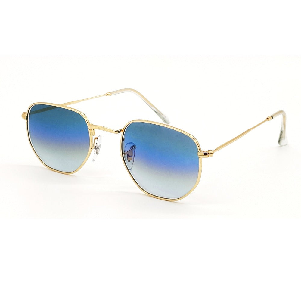Tarth Square Blue-Gold Sunglasses