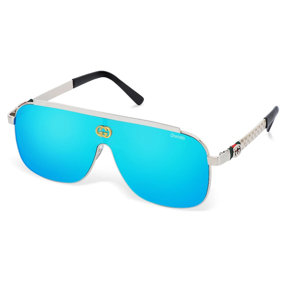 Ghostman Square Aqua Blue-Silver Sunglasses