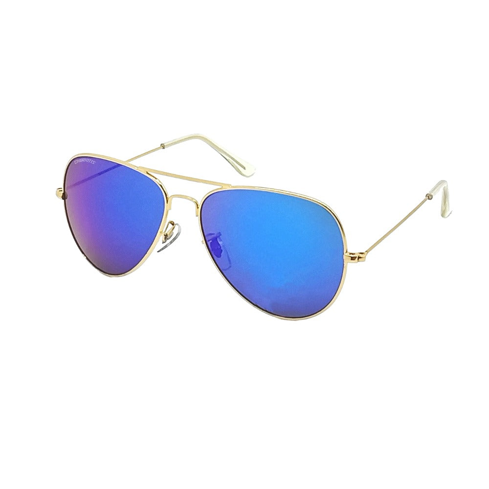 Astor Aviator Blue-Gold Sunglasses