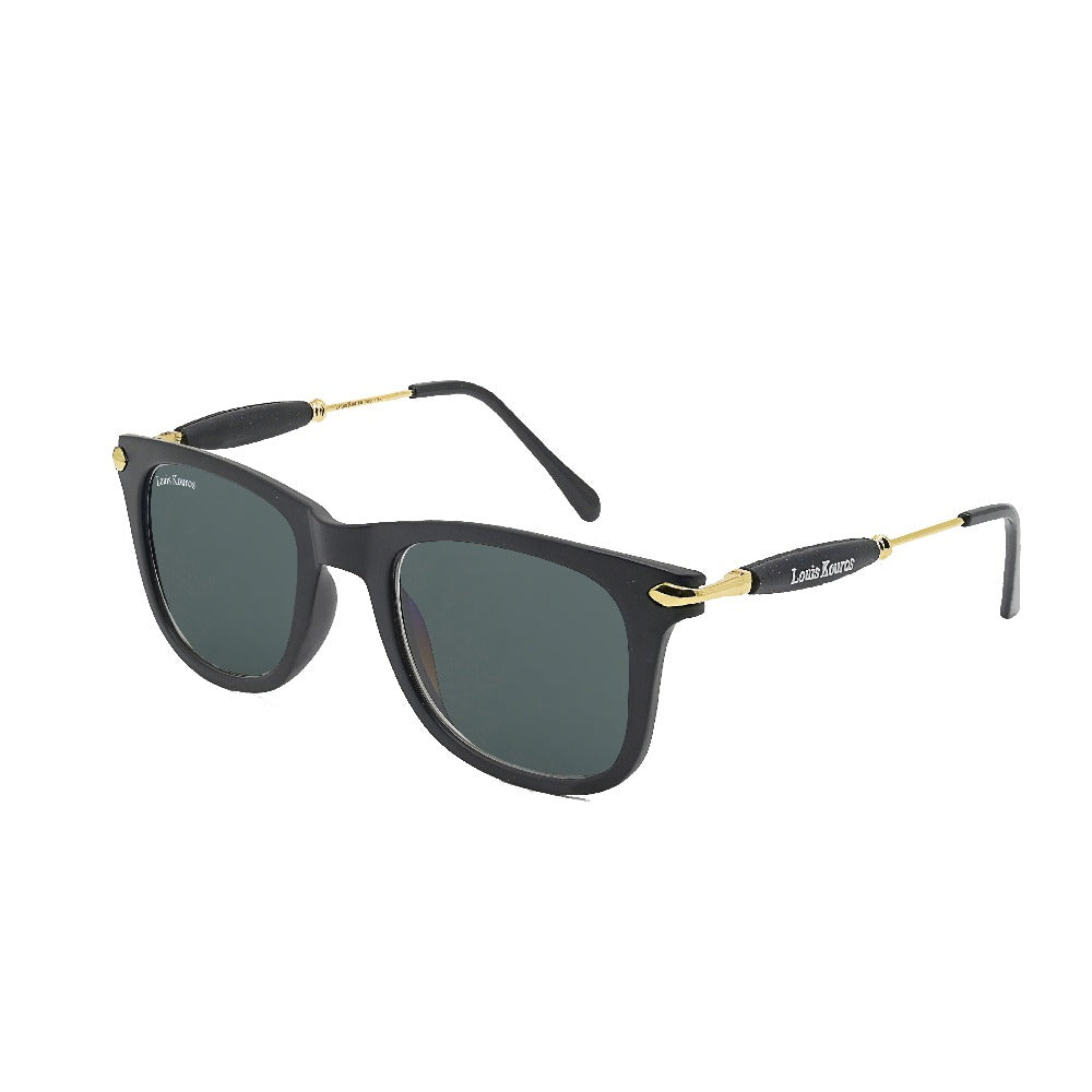 Buloster Square Black-Gold Sunglasses