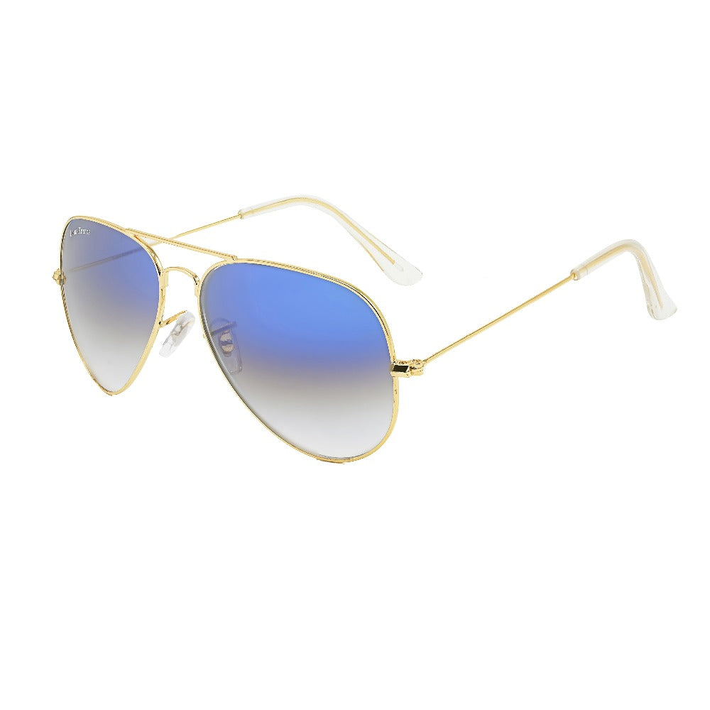 Armstoner Aviator Blue-Gold Sunglasses